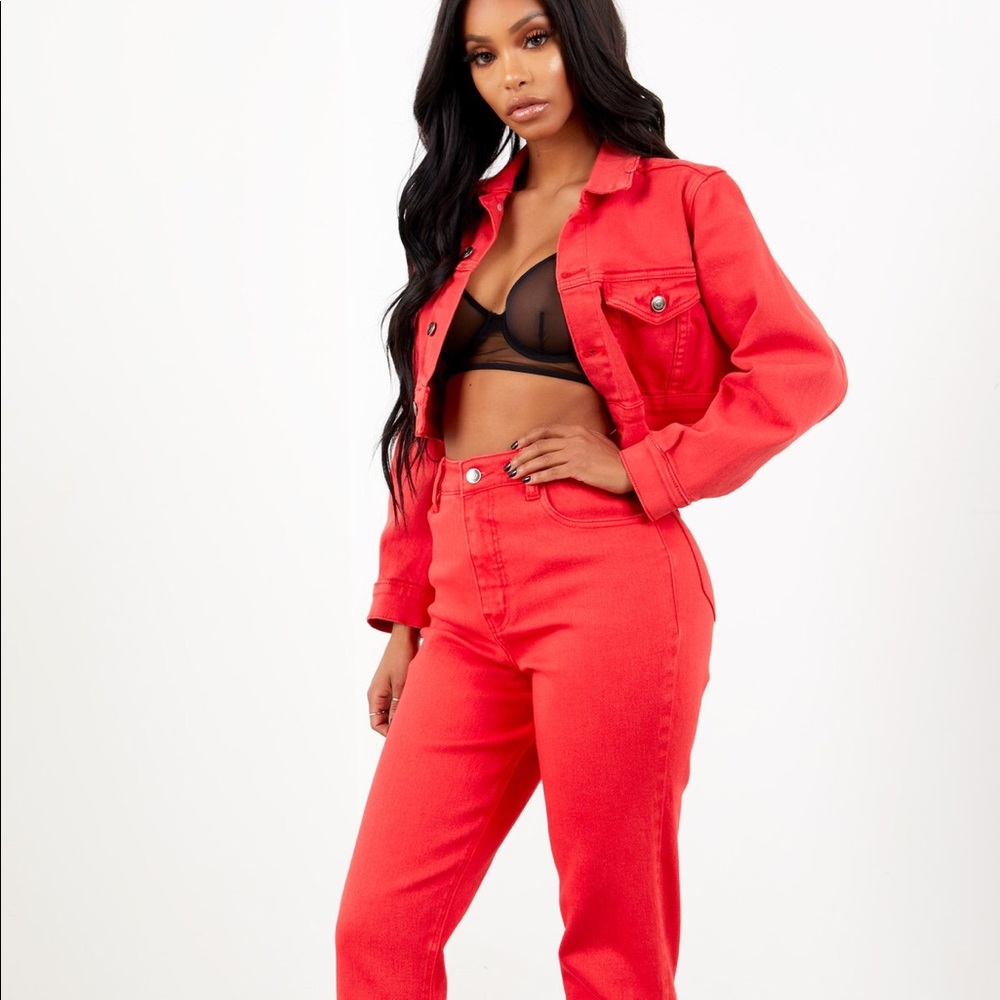 SORELLA Boutique Red Denim Set ❤️